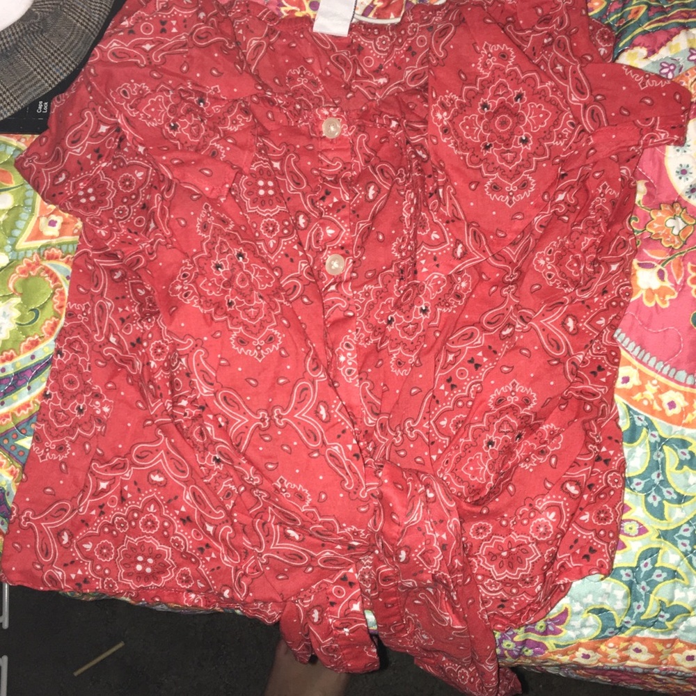 Bandanna patterned shirt